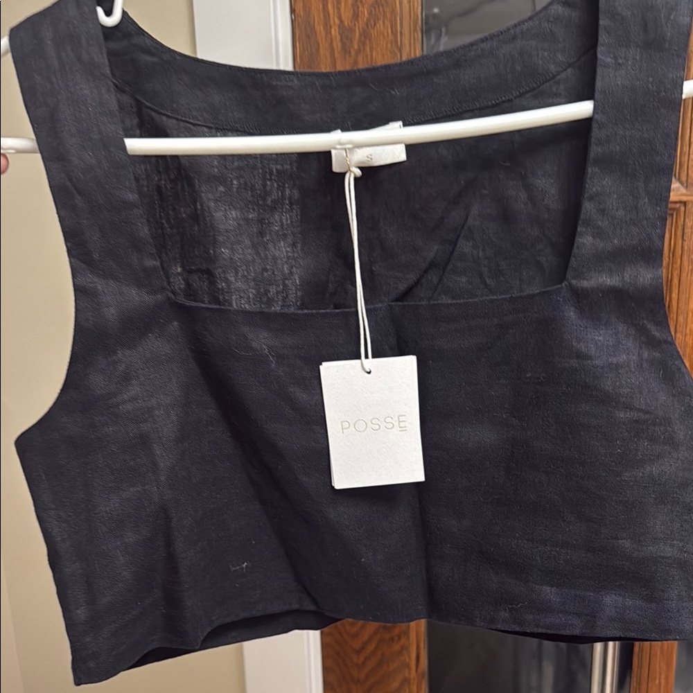 Posse Black Women's Crop Top NWT